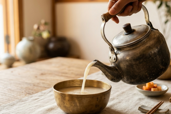 Korean makgeolli traditional rice wine